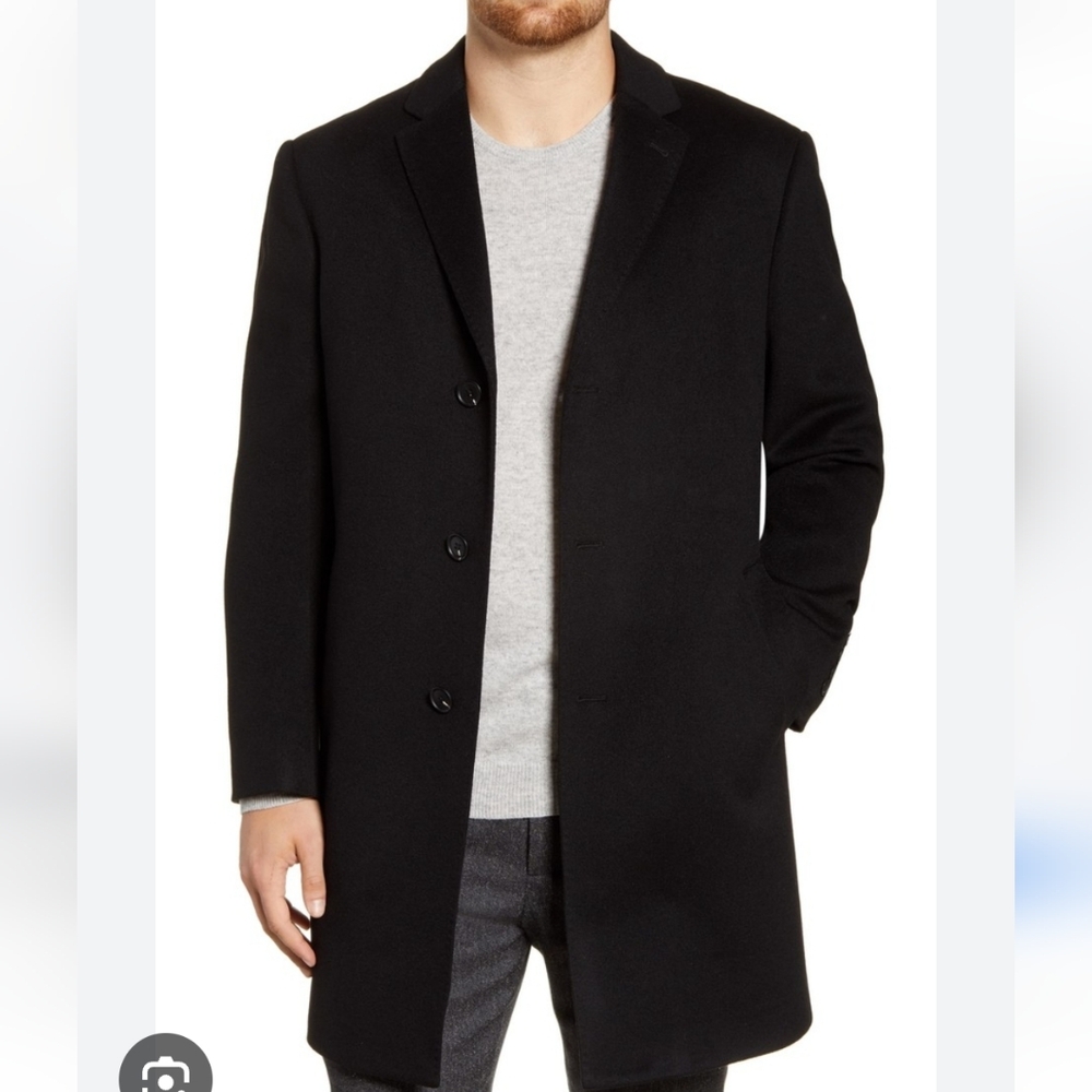 JWN Black Car Coat 48R
